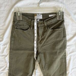 Frame Denim Olive Green Jeans